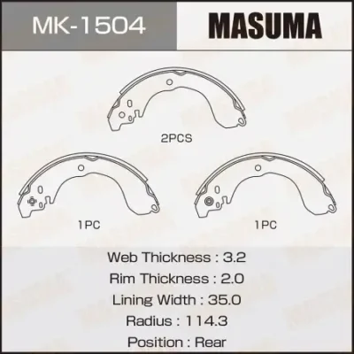 արգելակային կոճղակներ MASUMA MK-1504