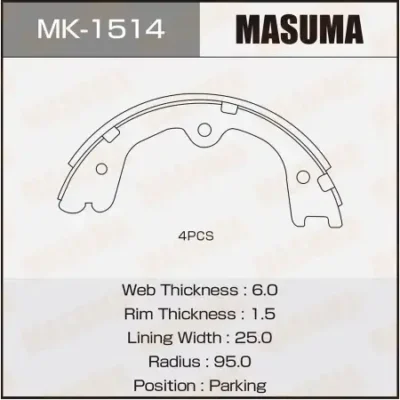 արգելակման կոճղակներ  MASUMA  MK-1514