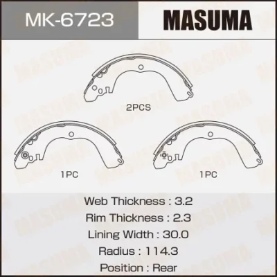 արգելակման կոճղակներ MASUMA MK-6723