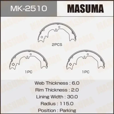 արգելակման կոճղակներ MASUMA MK-2510