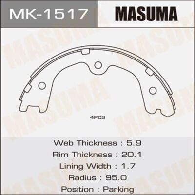 արգելակման կոճղակներ MASUMA MK-1517